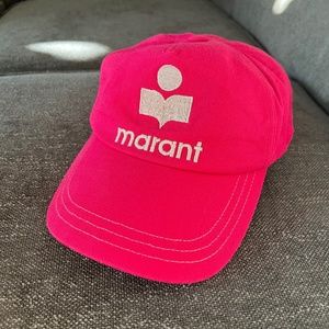 Isabel Marant Tyron Logo Cap (Fuschia)